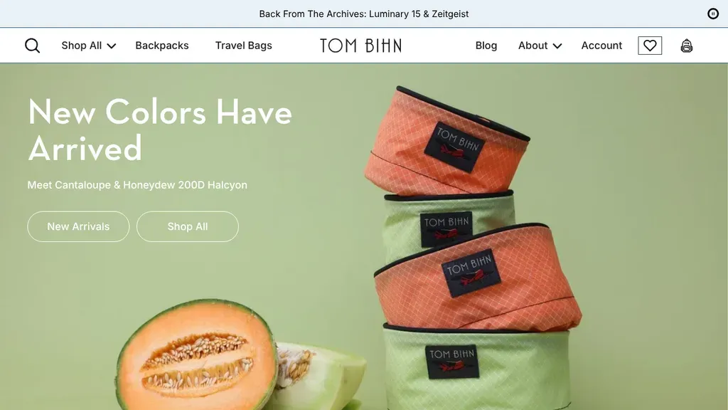 TOM BIHN website