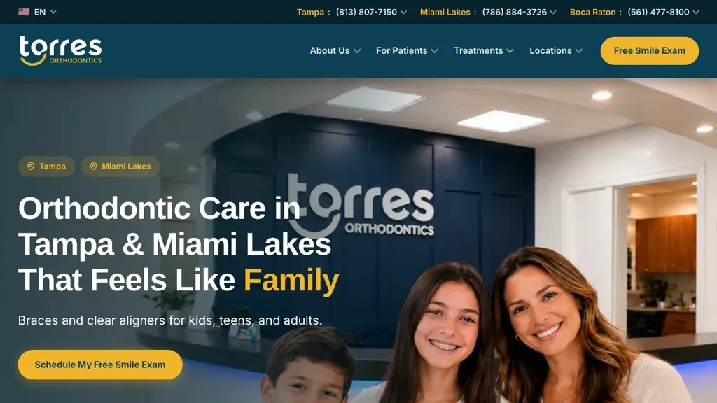 Torres Orthodontics sitio web