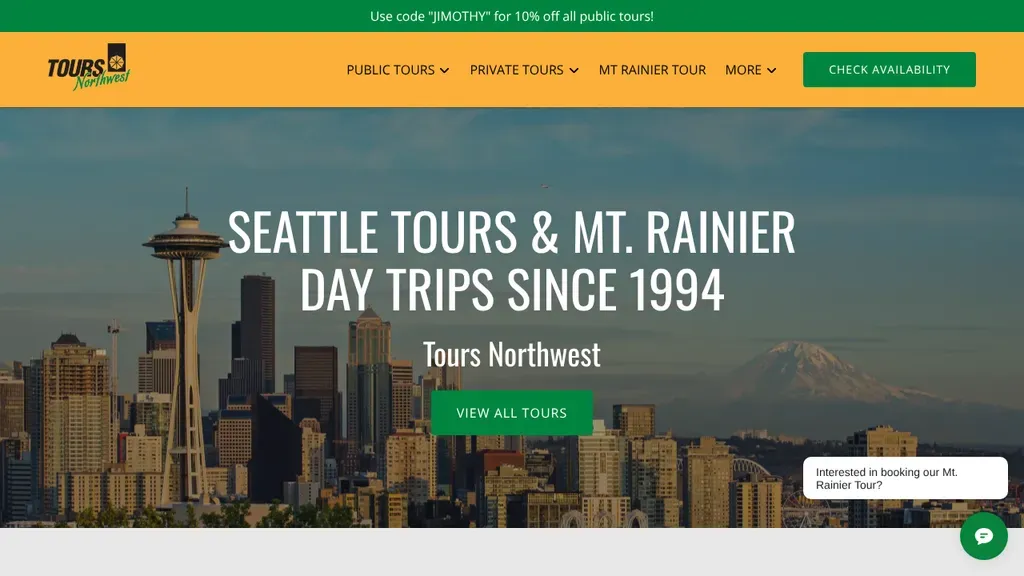 Tours Northwest sitio web