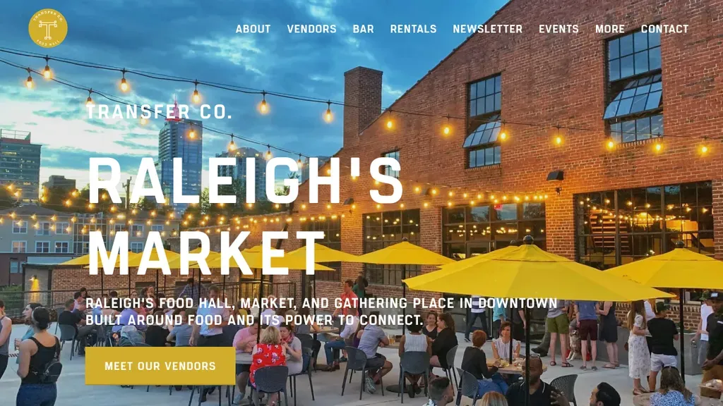 Transfer Co. Food Hall sitio web