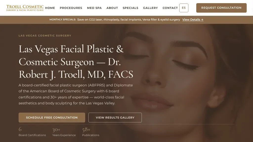 Troell Cosmetic Surgery & Facial Plastic Clinic sitio web