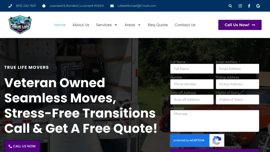 True Life Movers sitio web