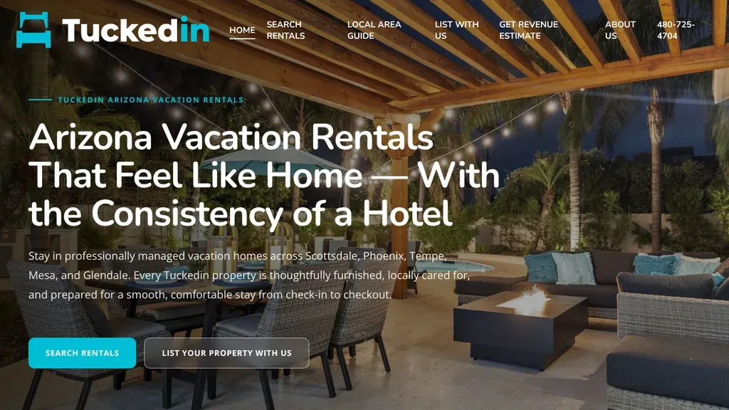 Tuckedin sitio web