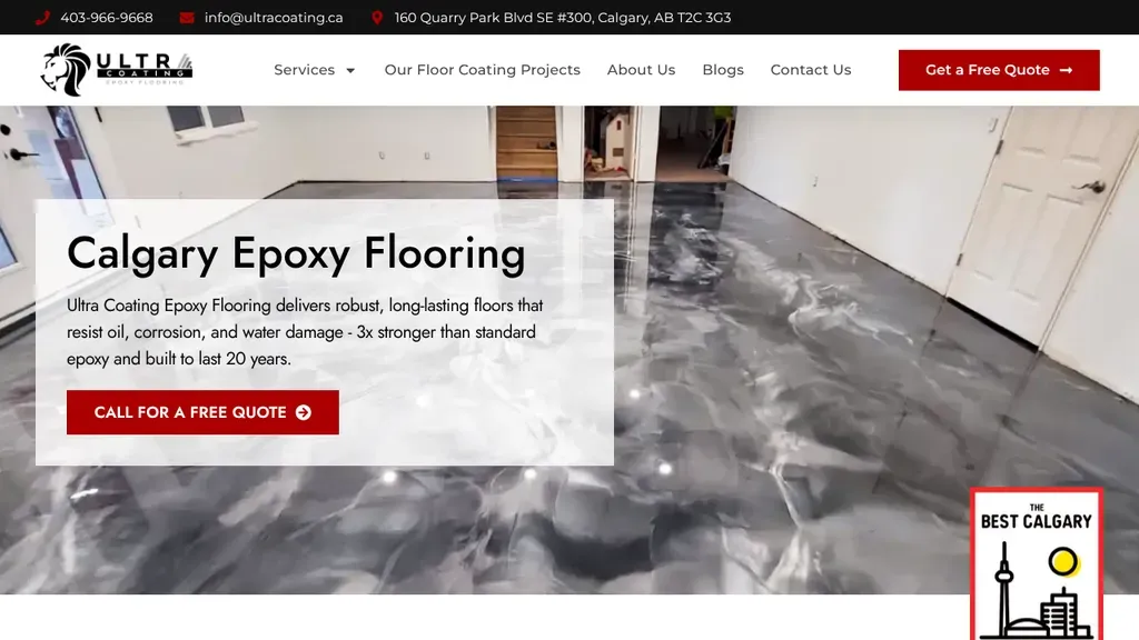 Ultra Coating Epoxy Flooring website