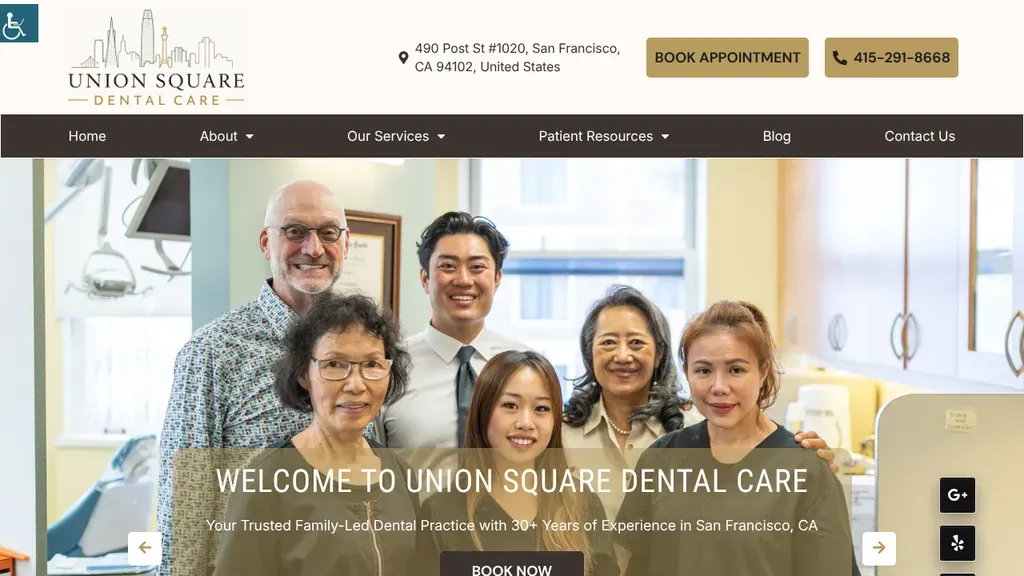 Union Square Dental Care, Angela An & Associates sitio web