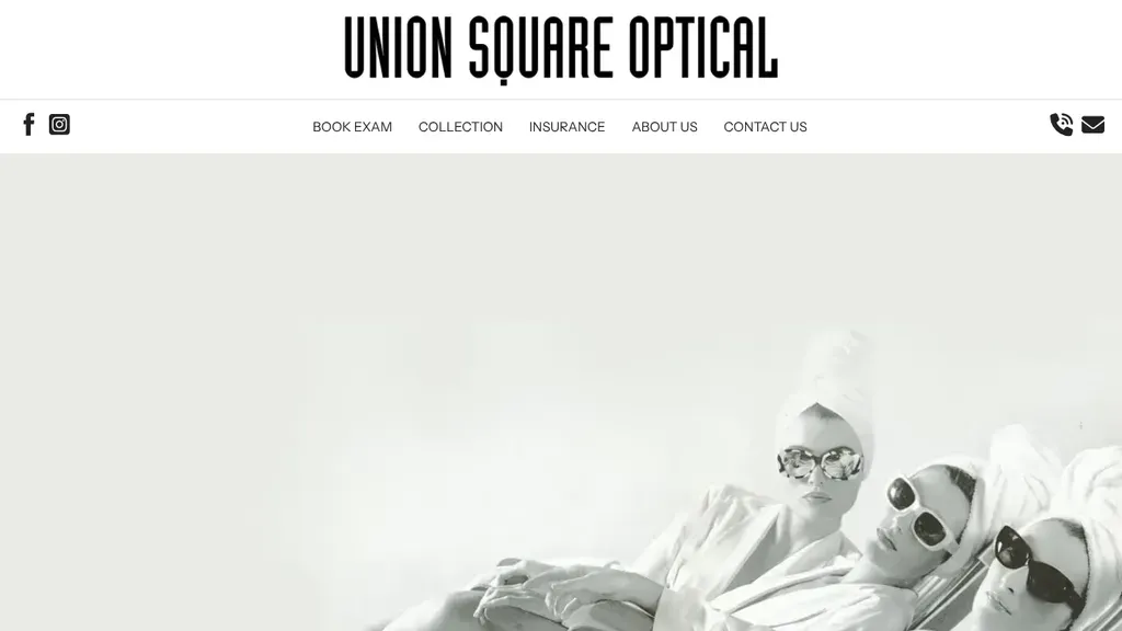 Union Square Optical sitio web