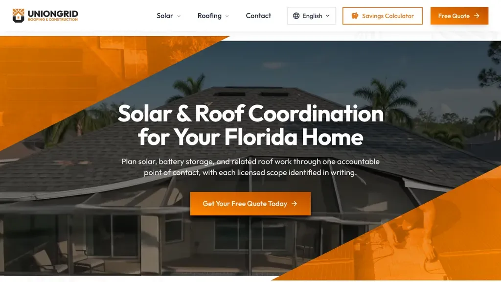 UnionGrid Roofing & Construction sitio web