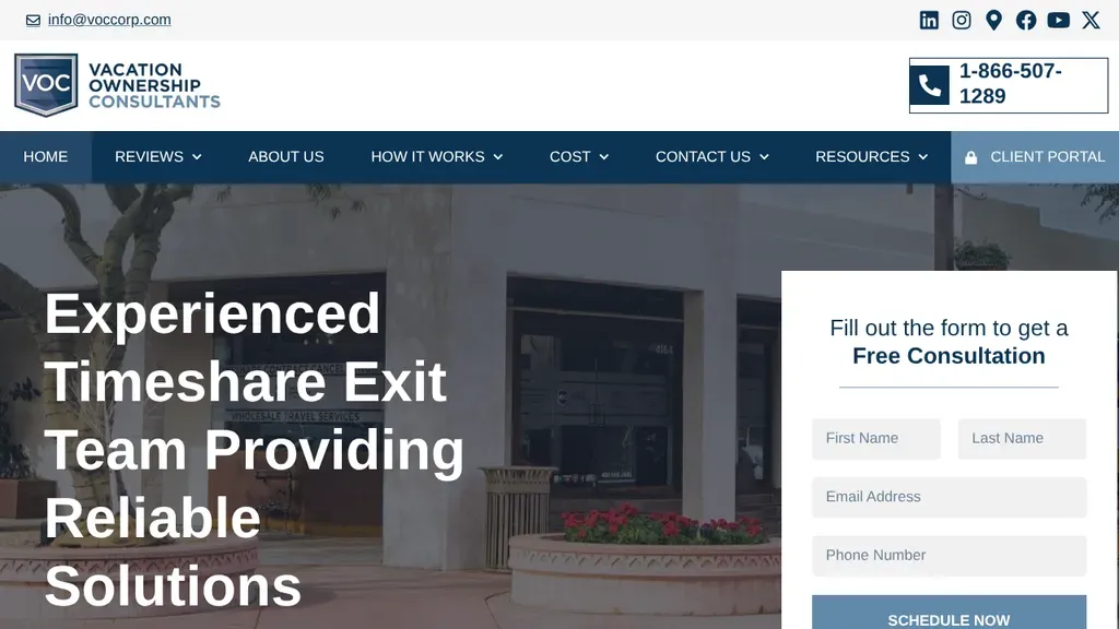 Vacation Ownership Consultants sitio web