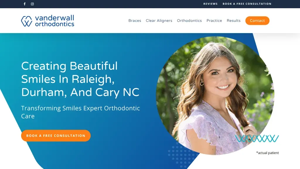 VanderWall Orthodontics sitio web