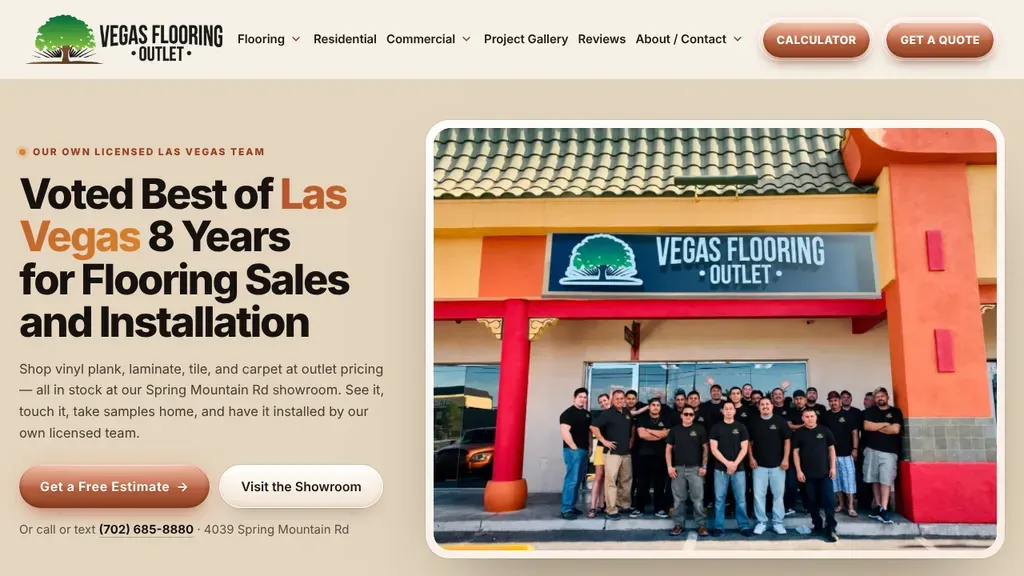 Vegas Flooring Outlet website