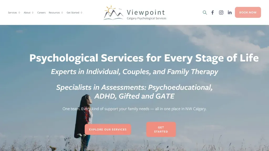 Viewpoint Calgary Psychological Services sitio web