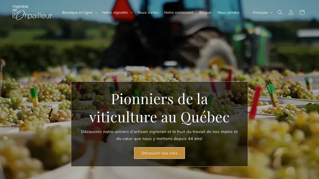 Vignoble de l'Orpailleur sitio web