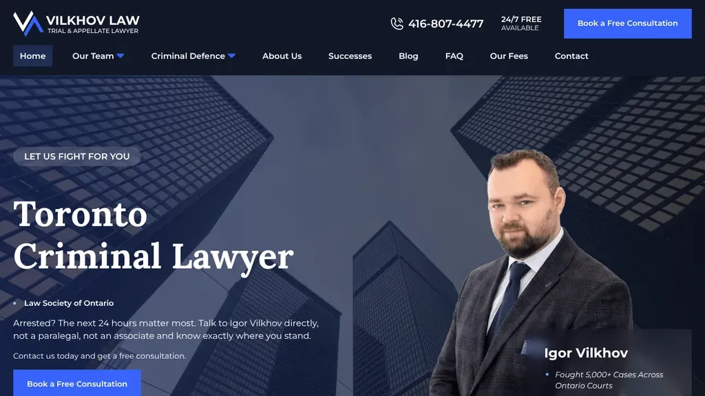Vilkhov Law Professional Corporation sitio web