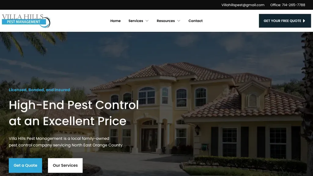 Villa Hills Pest Management sitio web