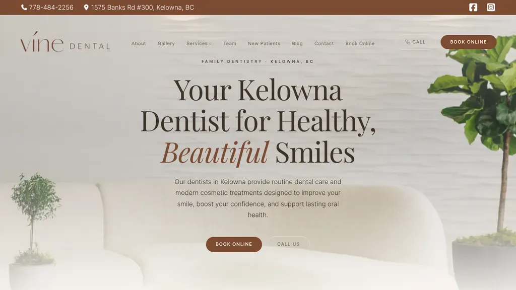 Vine Dental sitio web