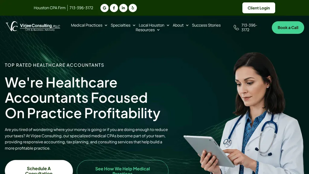 Virjee Consulting sitio web