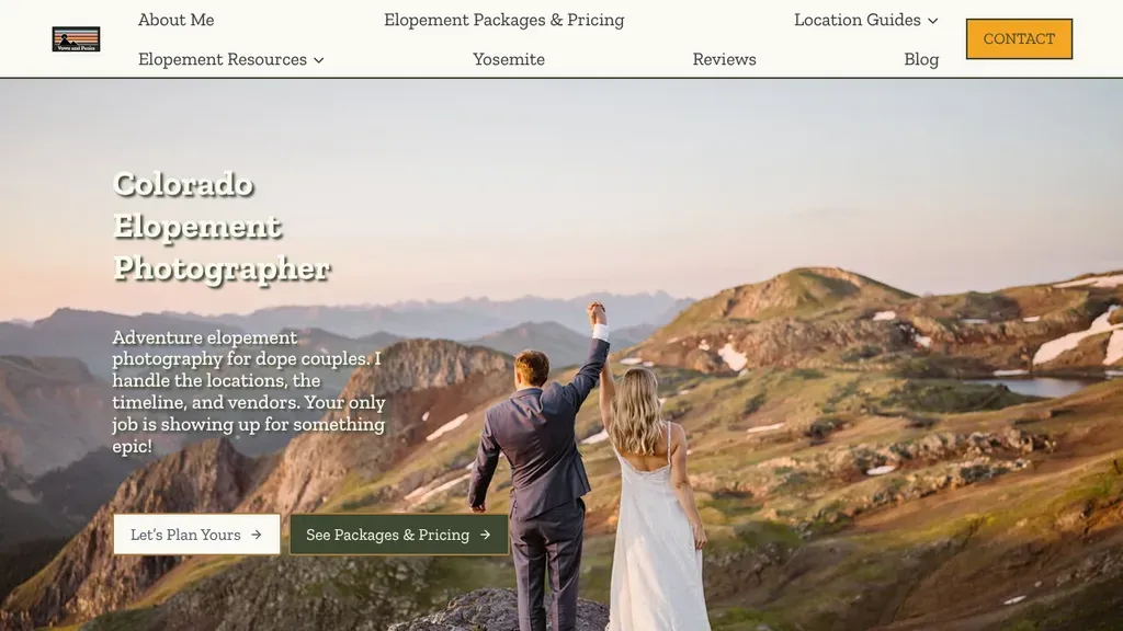 Vows and Peaks sitio web