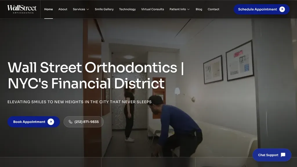 Wall Street Orthodontics sitio web