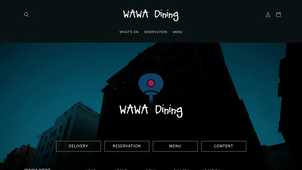 Wawa Dining sitio web