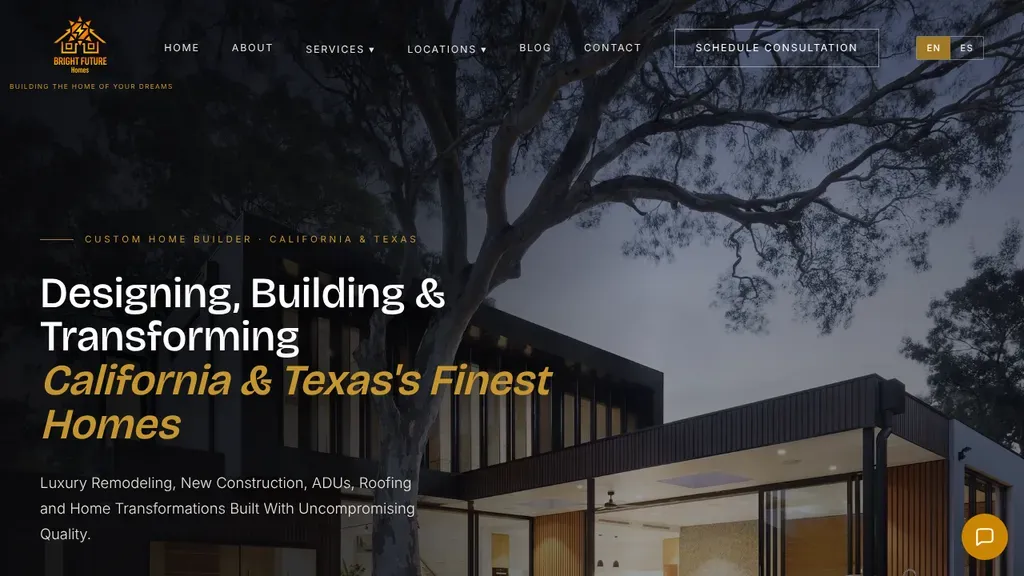 We Are Bright Future Homes sitio web