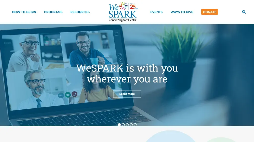 We Spark sitio web