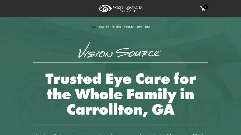 West Georgia Eye Care sitio web