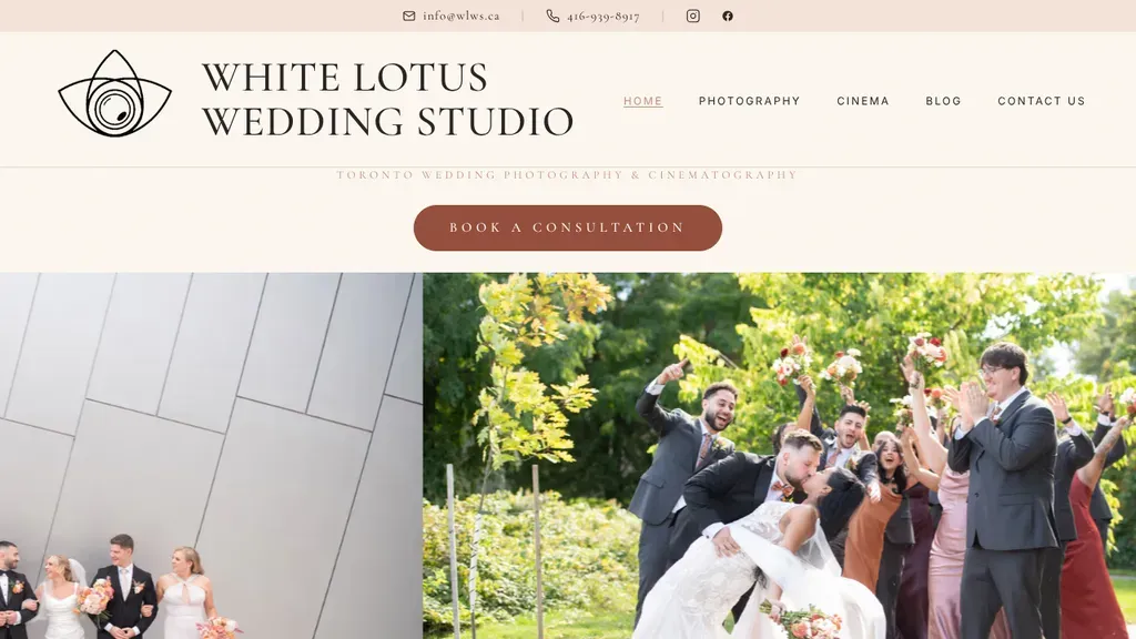 White Lotus Wedding Studio sitio web