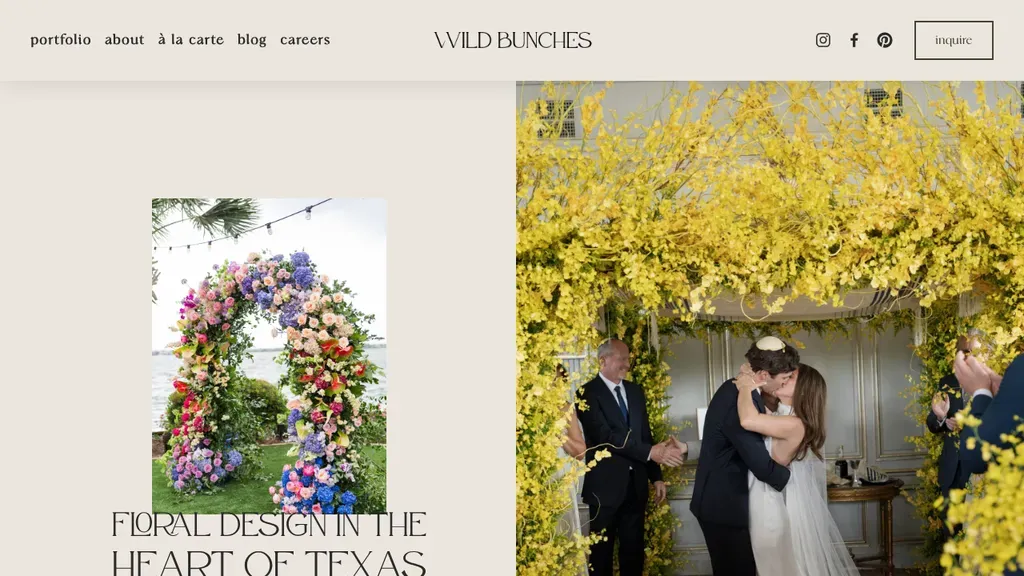 Wild Bunches Floral sitio web