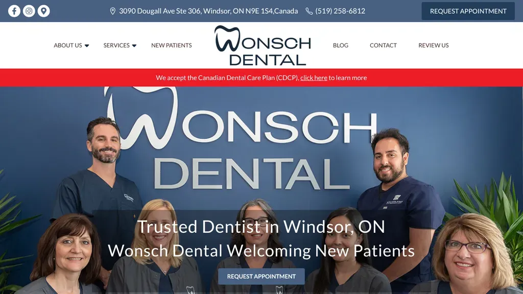 Wonsch Dental Windsor sitio web