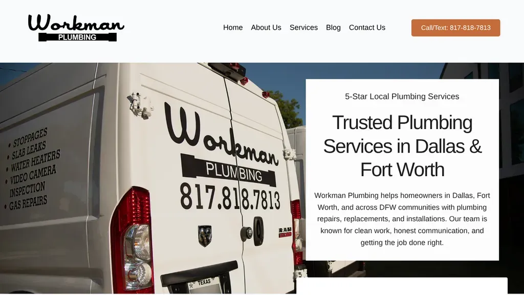 Workman Plumbing sitio web