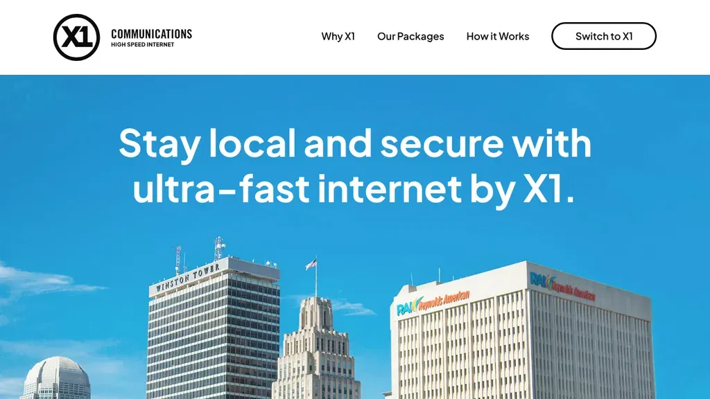 X1 Communications sitio web
