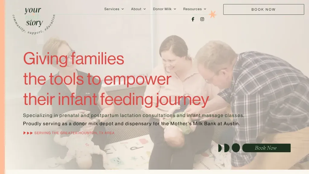 Your Milk Story Lactation Consulting sitio web