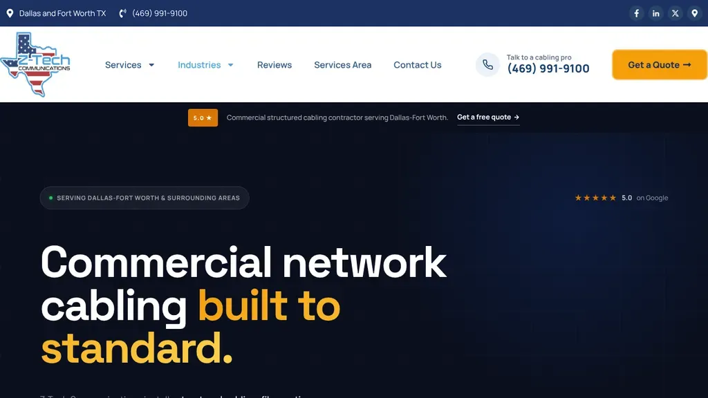 Z-Tech Communications sitio web