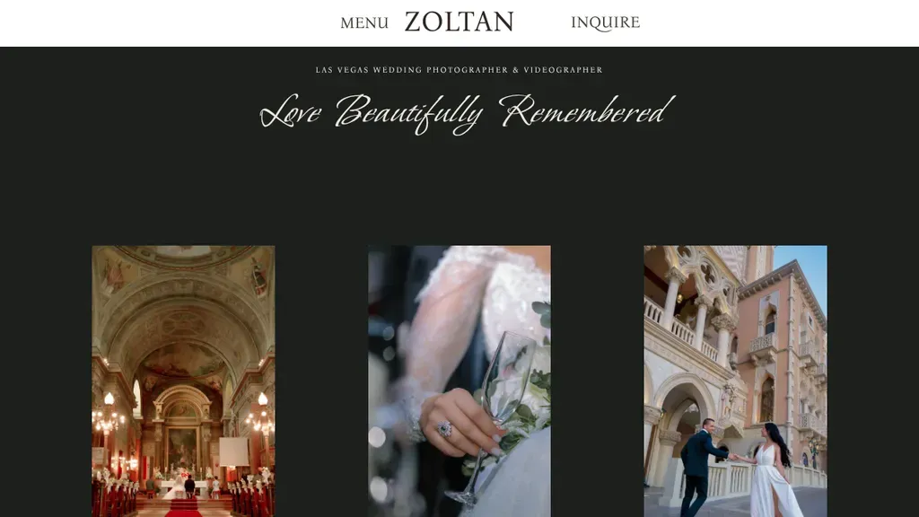 Zoltan Wedding Photography & Videography sitio web