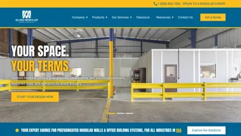 Allied Modular website