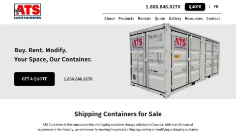 ATS Containers website