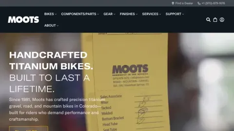 Moots Cycles website