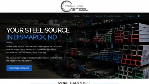Pahlke Steel website