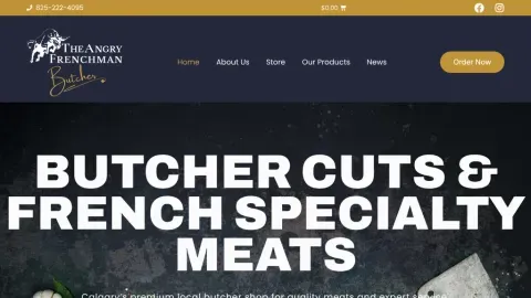 The Angry Frenchman Butcher website