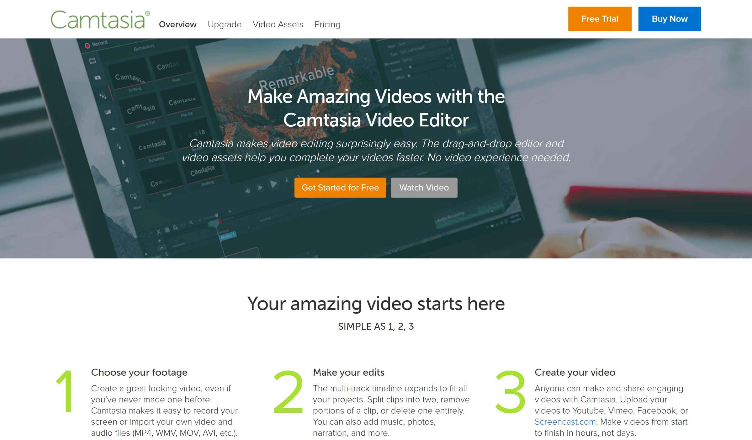 Software de edición de video Camtasia