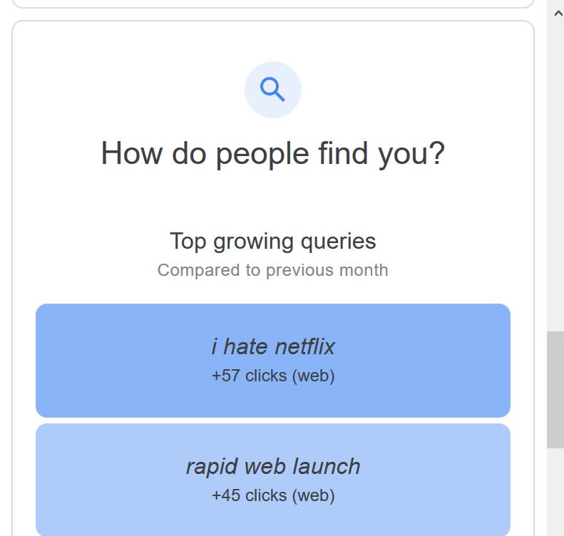 Correo electrónico de notificación de rendimiento mensual de Google Search Console