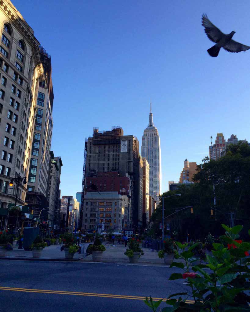 Calles de la ciudad de Nueva York en invierno