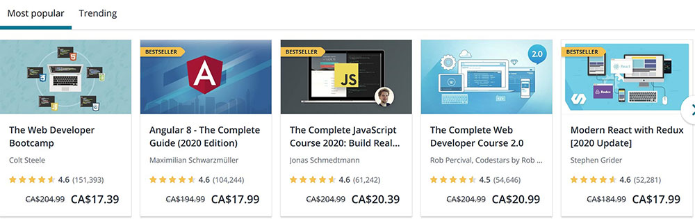 Los 5 mejores cursos de diseño web sugeridos por Udemy