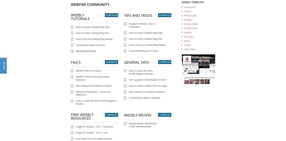 Webfire Themes knowledgebase of support articles