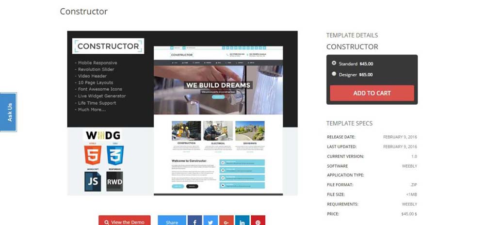 Examples of Webfire Weebly themes with unique styling options