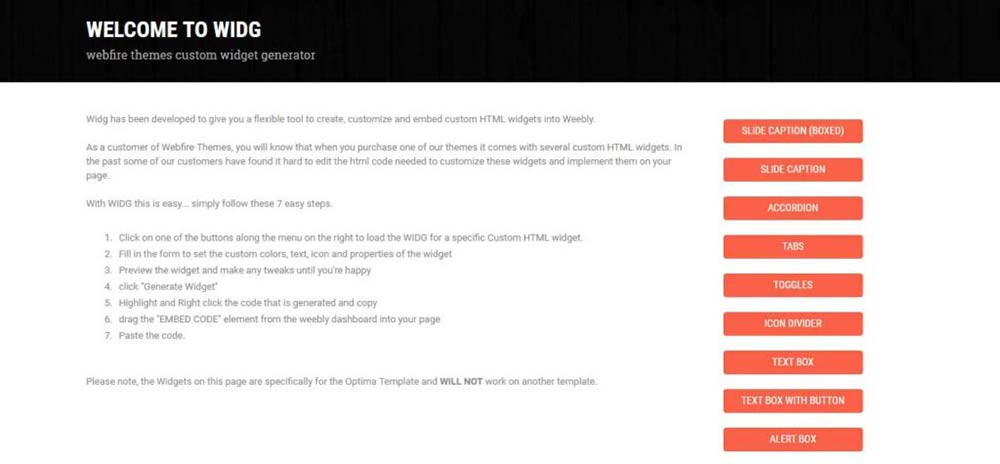 The WIDG custom widget generator from Webfire Themes