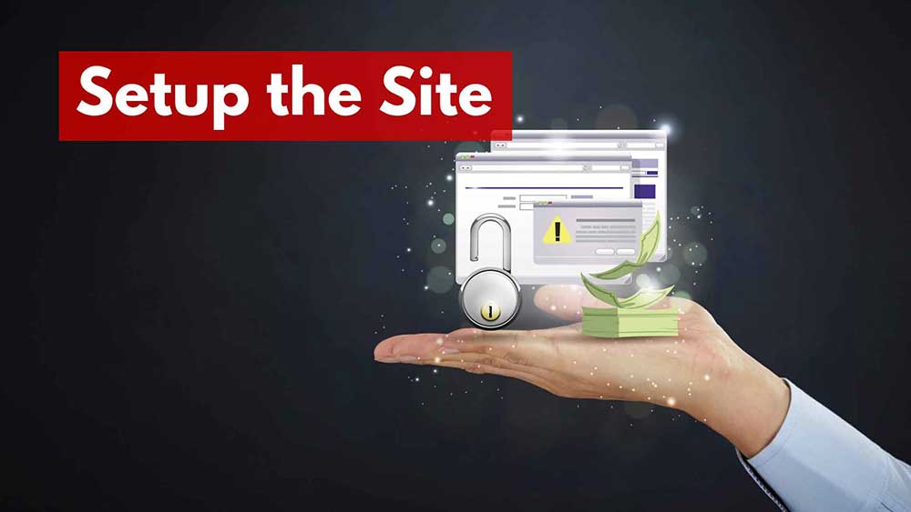 Ilustración de configurar un sitio web de cliente