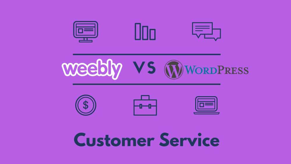 Comparación de servicio al cliente de Weebly vs WordPress
