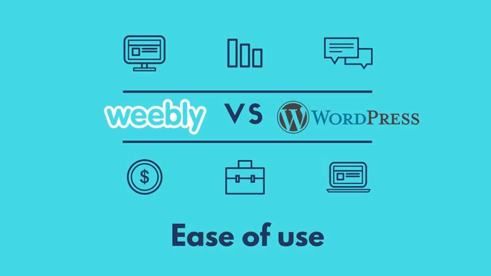 Comparación de facilidad de uso de Weebly vs WordPress