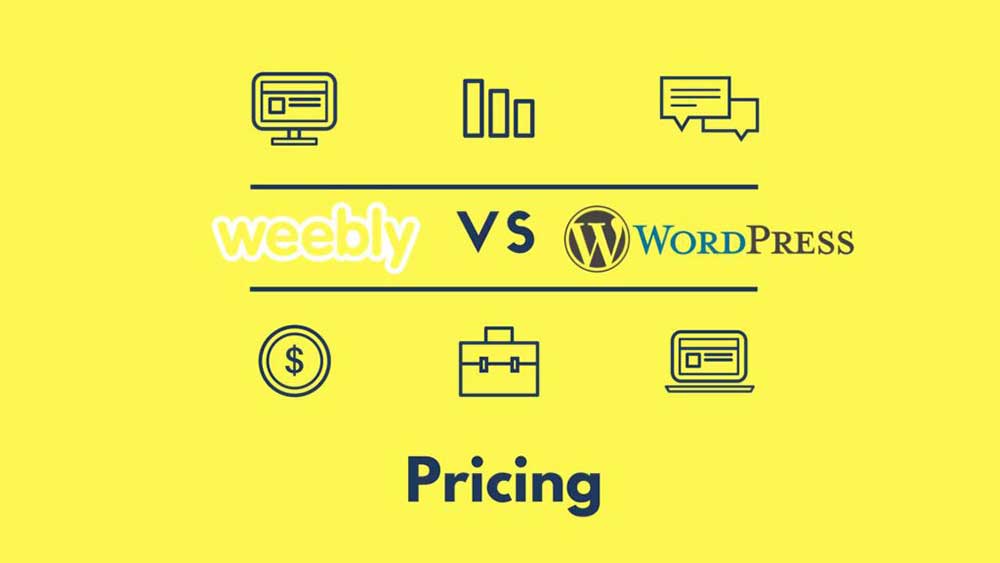 Comparación de precios de Weebly vs WordPress